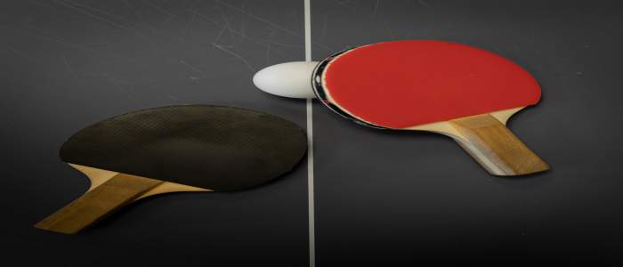 why ping pong paddle red and black